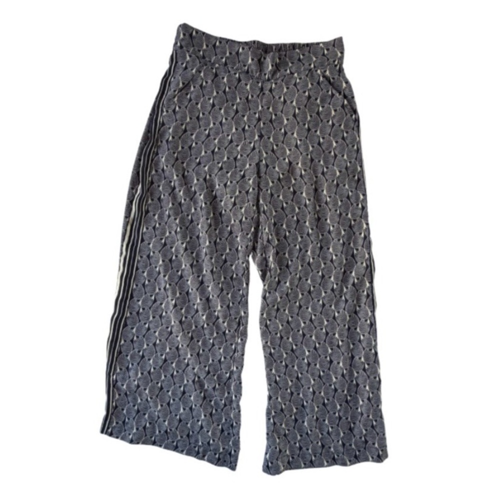 Max Studio Navy and White Patterned Pants